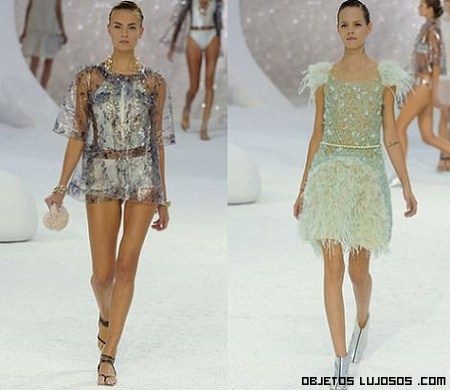 vestidos de colores Chanel 2012